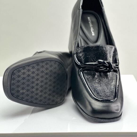 Antonio Melani Hale Black heeled block Mary Jane shoe size 9.5 - Picture 8 of 10